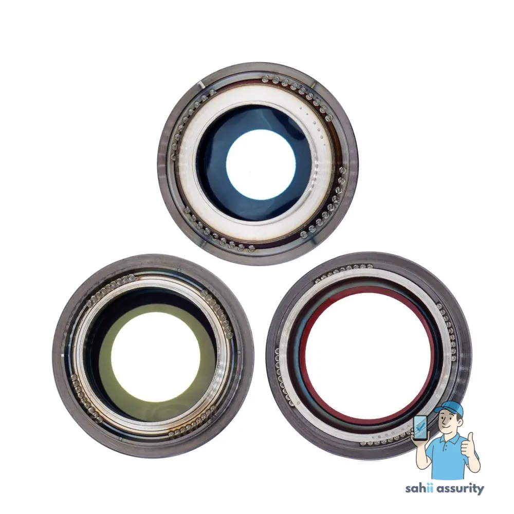 Camera Lens Glass with Frame for Apple iPhone 13 pro Black thumbnail